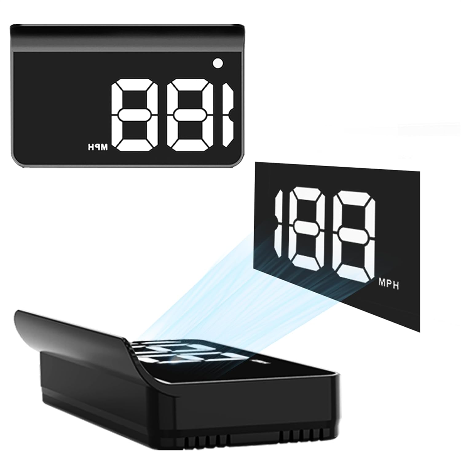 KUOWEIHUD K1 Car Head Up Display (HUD) GPS Digital Speedometer, Odometer (MPH) for Cars, Trucks, Motorcycles Automotive Electronics Accessory,Digital Head Up Display Speedometer detail 3