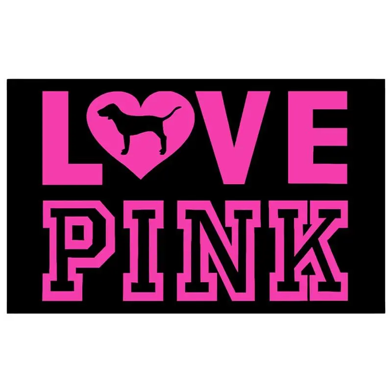 1pc LOVE PINK Slogan Cotton-Linen Tapestry Flag, 3x5ft/2x3ft Light White Shabby Chic Room Decor for Girly Bedroom, Home Accents & Room Accessories, Girly Bedroom Decor