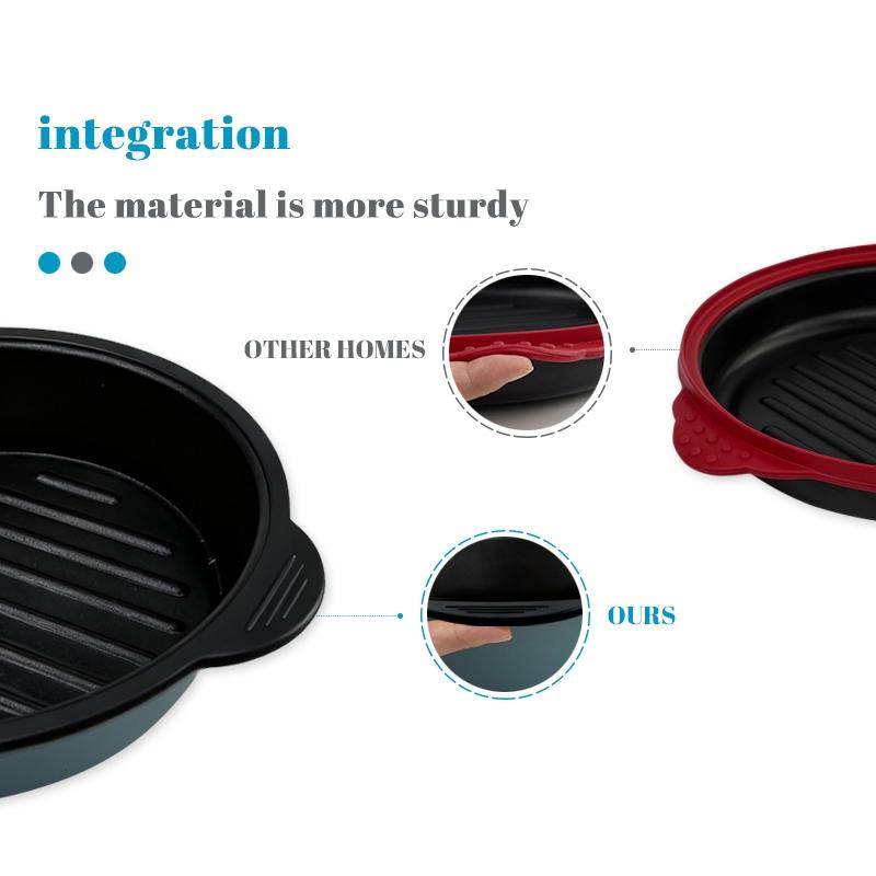 1 Piece Microwave Grill Pan,Microwave Grill Rack,Grill Pan and Warming Pan with Lid,Can Cook Beef,Bread,Chicken Wings,Bacon,Spaghetti,Rice,Vegetables and Other Foods,Microwave Kitchenware,Cookware,Suitable for Microwave Oven,Oven and so on