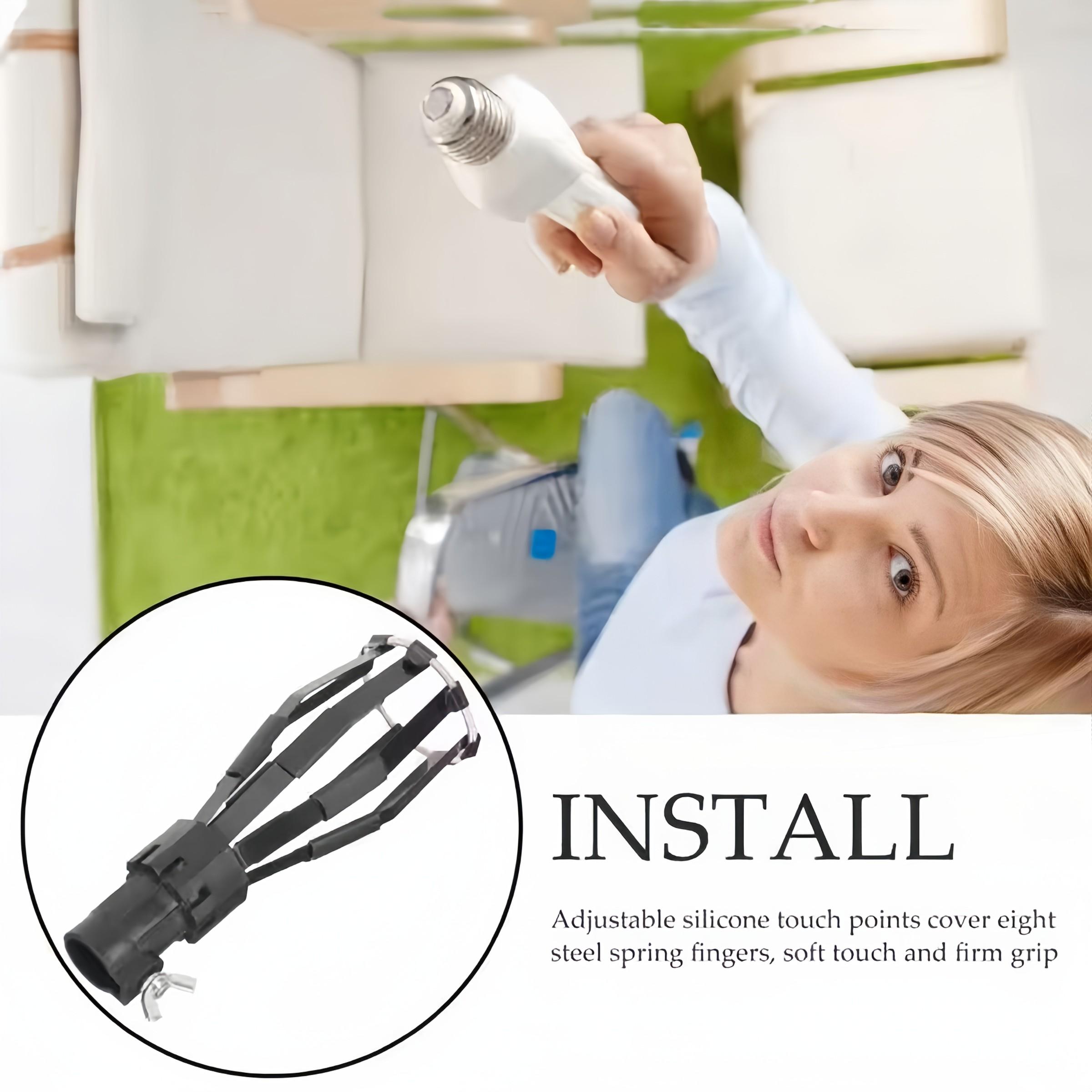 Adjustable Height Light Bulb Replacement Tool, Easy Installation & Removal Design, Ideal for Home Use, Durable Construction