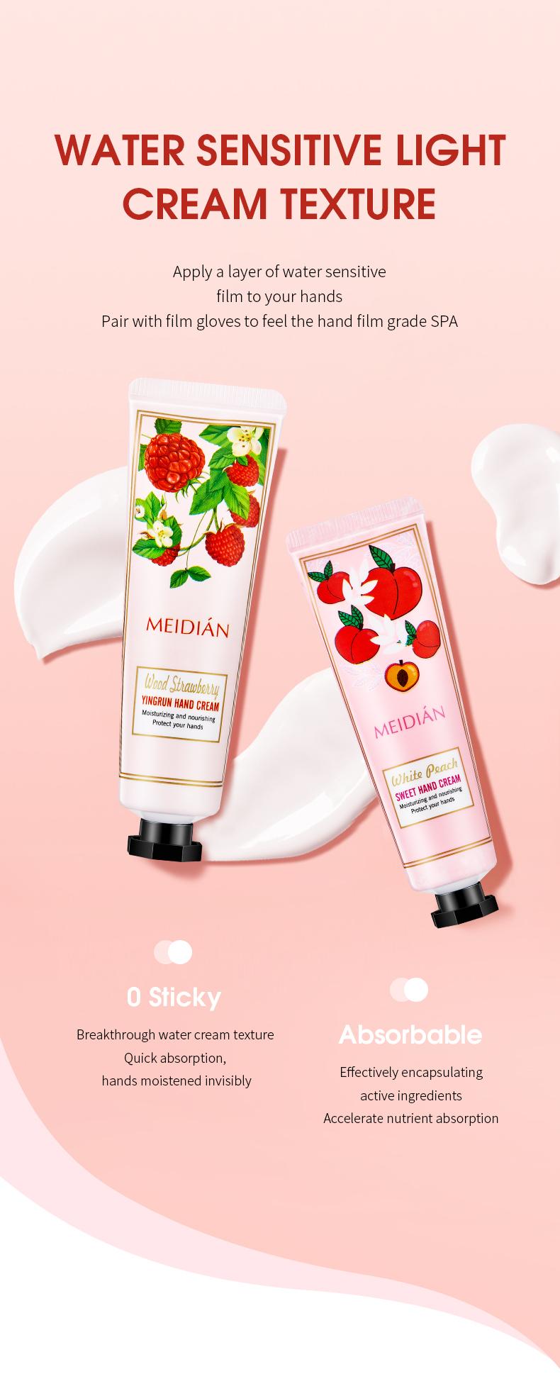 Fruit-scented hand cream -5 kinds of fruit flavors, moisturizing hand cream, deep moisturizing, convenient to carry