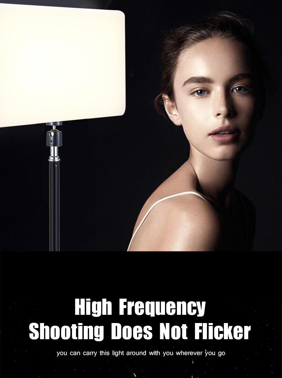 12 Inch USB Powered Dimmable LED Selfie Light, Flat Video Light with Phone Tripod Clamp and Phone Holder for Live Streaming, Photography