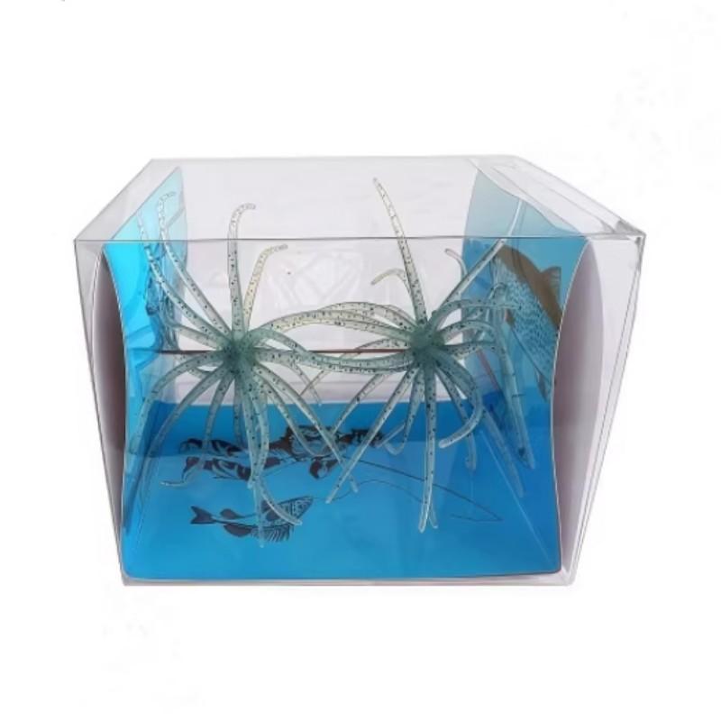 Lure Bait for Black Pits, Realistic Sea Urchin Soft Fishing Lures,  Floating TPR Swimbait with Reflective Stars, Soft Artificial Sea Urchin Lures for Shore, Trout, River, Lake, Saltwater, Slow Sinking & Floating Options for Drop Shot & Finesse Fishing