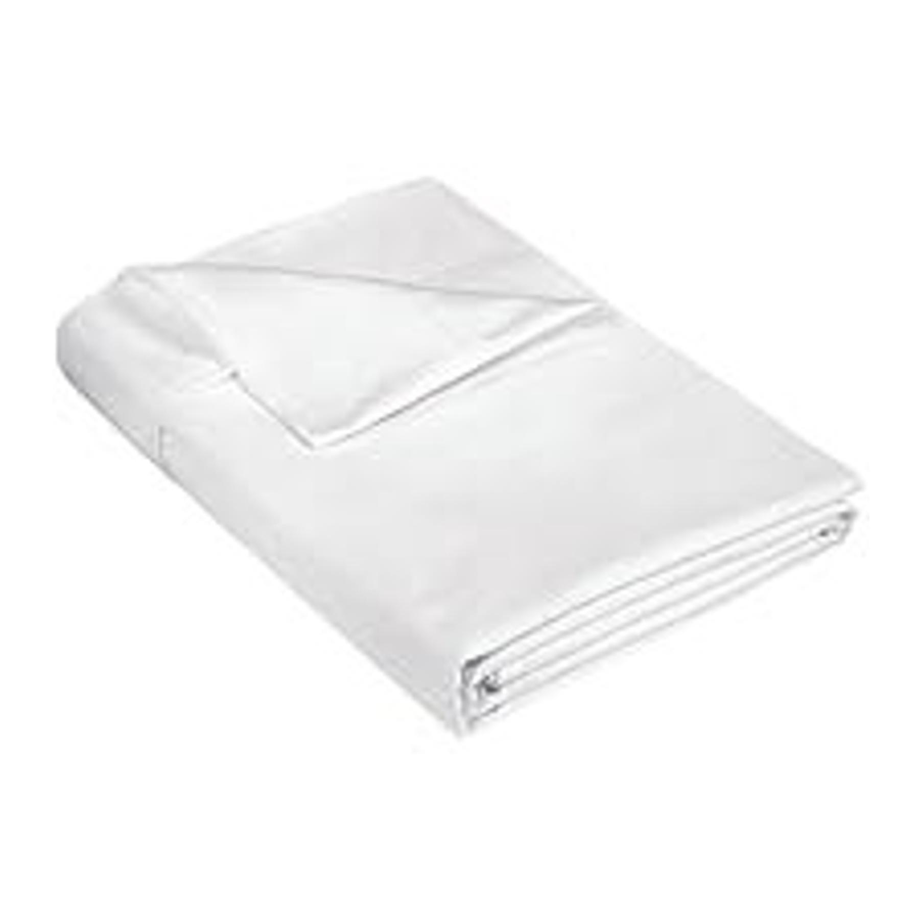 100% Organic Cotton King Size Flat Sheet - Percale Top Sheet - Lightweight & Super Soft White Bed Sheet Only (105" x 102", White)Gift