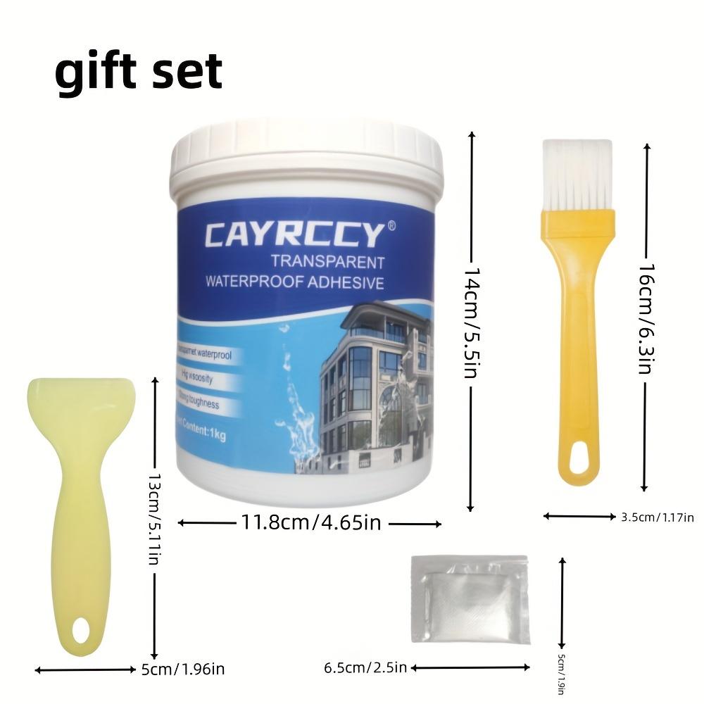 CAYRCCY Sealant, ultra-durable invisible solution, adhesive coating, used for leak-proofing in kitchens, gardens, roofs, and walls, 2-pack (4.41LB) ellador transparente