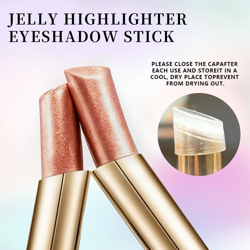Huasurv Multi-Function Jelly Highlight Eyeshadow Stick, Metallic Shine, Long-Lasting Waterproof for Makeup Beginners