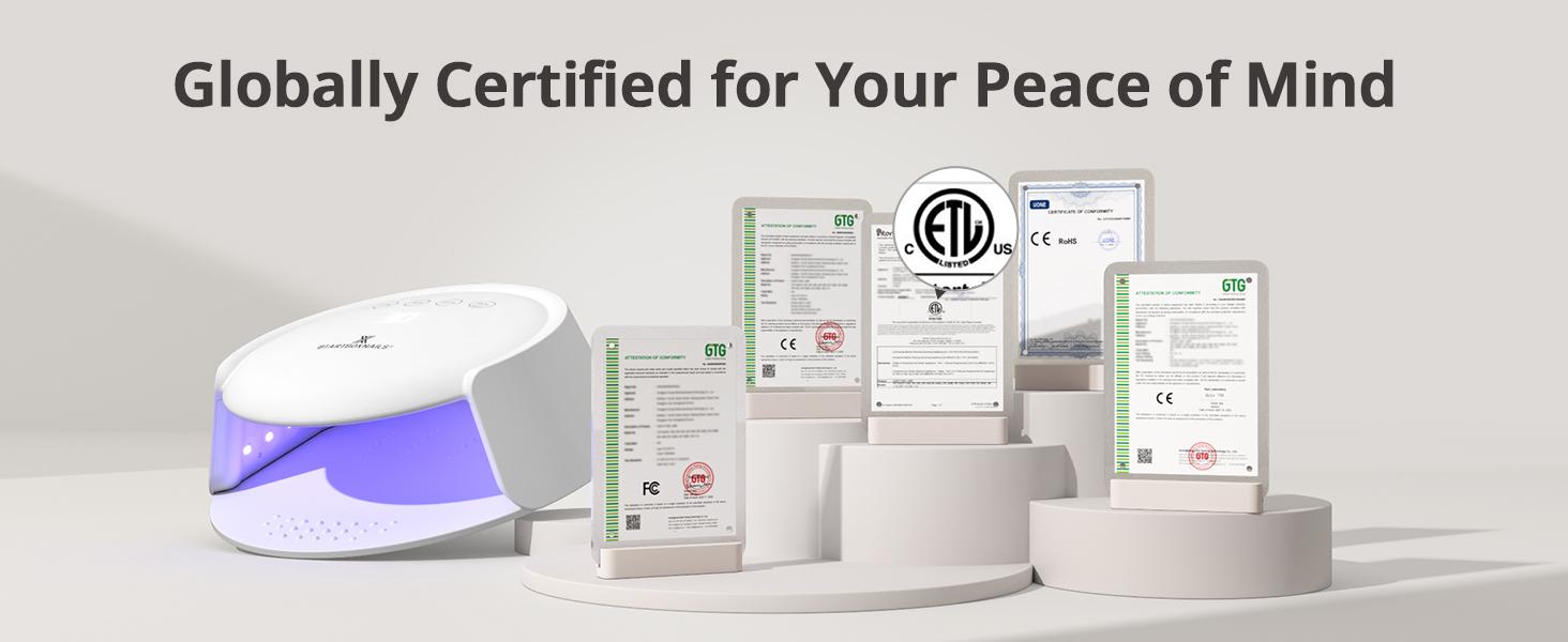 BTArtboxnails XCuringPRO Nail Lamp -  Ecostead LED Beads Instant Cure Nail Light with 4 Timer, Smart Sensor, LCD Display for Curing Gel Nail Polish