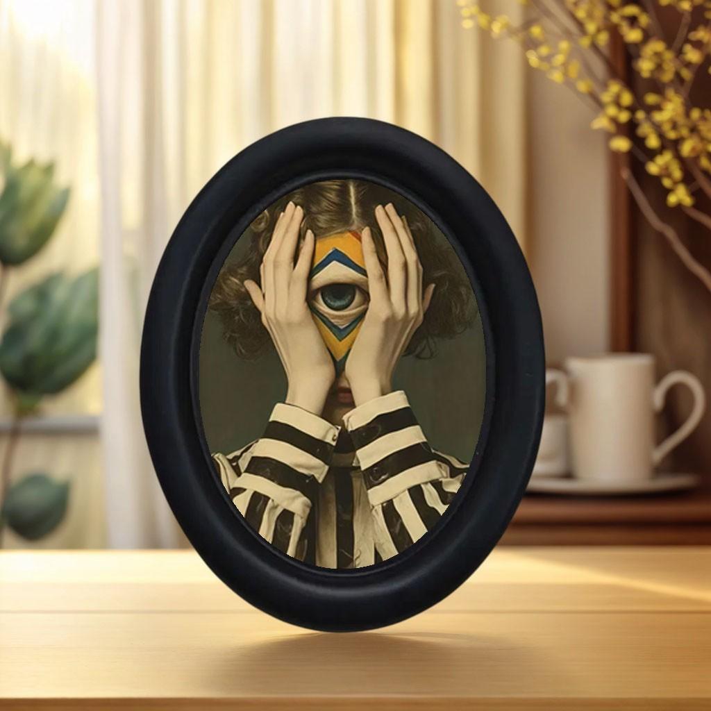 Vintage Art Style Fantasy Eye Design Abstract Face Design Wall Decor, Perfect for Halloween Christmas Thanksgiving Home Office Decoration, Room Accent, Modern Home Decor