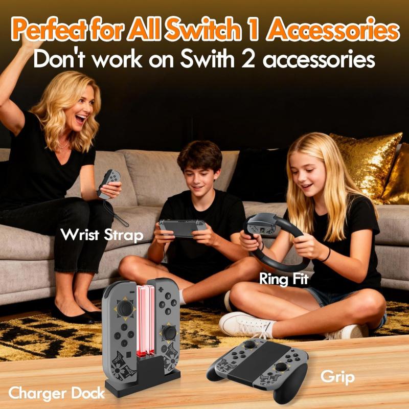 Wireless Controller for Nintendo Switch/lite/oled, DualVibration Function Replacement Parts, Wake-Up SwitchButton Design