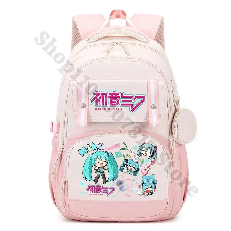 2026 new hot item Kids Large Capacity Backpack Casual Book Bag Hatsunes Miku Girl Anime Cute Schoolbag Cartoon Fashion Knapsack Children Gift 2026
