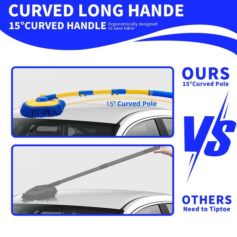 Black Friday! 43'' Long handle car wash mop, 15° Ergonomic design, retractable aluminum alloy pole, Microfiber car wash brush, Avoid scratching, Suitable for cars, trucks, SUVs, RVs and Home - Car wash accessory! Black Friday! 43'' Long handle car wash mop, 15° Ergonomic design, retractable aluminum alloy pole, Microfiber car wash brush, Avoid scratching, Suitable for cars, trucks, SUVs, RVs and Home - Car wash accessory!