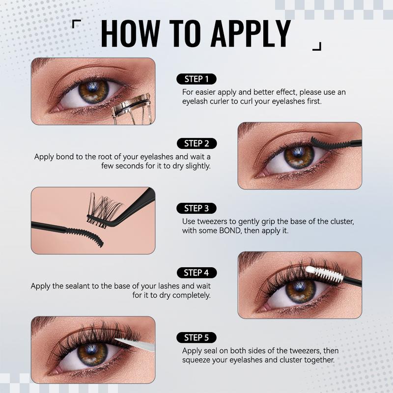 Flaunt & Short Flaunt & Brown Flaunt | AiryCute Upgrade U Lashes Ultra-Dense, Waterproof, Long-Lasting Lashes | Flora | Natural Daily, Volume Style | Beginner-Friendly DIY Lashes for a Flawless, Voluminous Look | Trendy & Must-Have Clusters