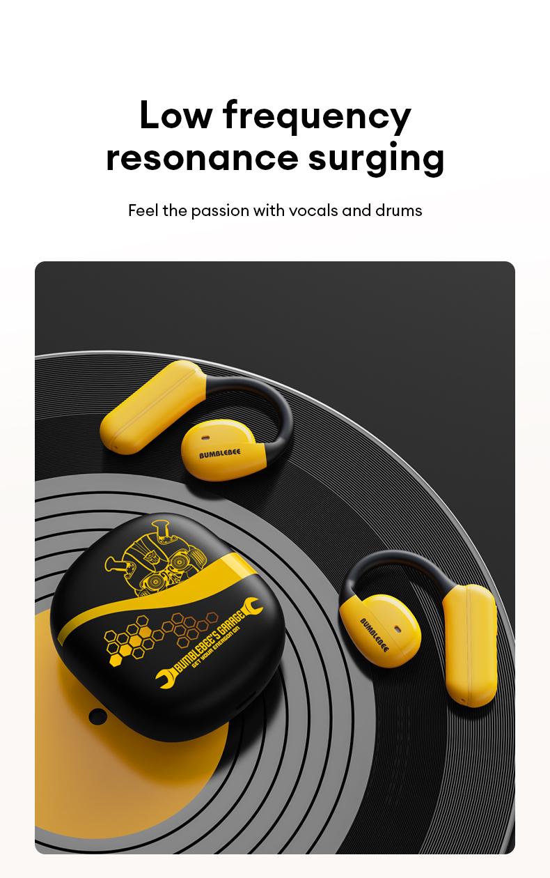 Transformers T21 Ear-Mounted Bluetooth Headset Bluetooth 5.4 360°Stereo Sounds Effects Large Capacity Battery