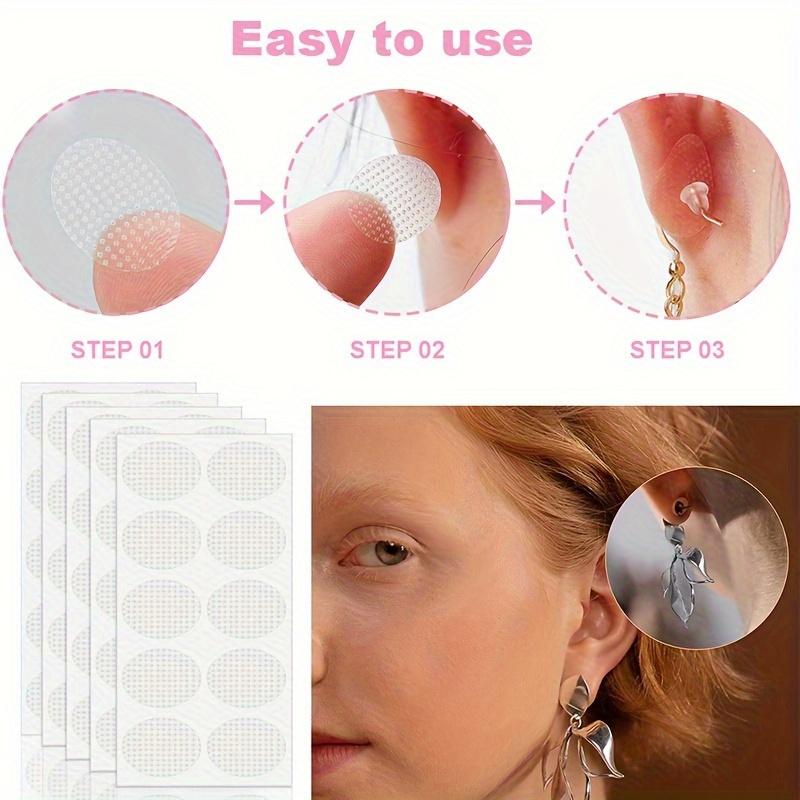 100pcs/10sheets 200pcs/20sheets Transparent Invisible Earlobe Protector for Women's Ear Piercing, Anti-enlargement Ear Sticker, Earlobe Support Patch for Strengthening Earring Support & Preventing Stretching