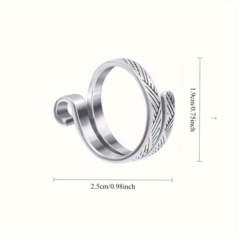 1pc Knitting Needle Holder Ring, DIY Sweater Weaving Tool Finger Sleeve with Thread Guide, No Battery Required, Crafting Accessory, Knitting Accessories And Supplies