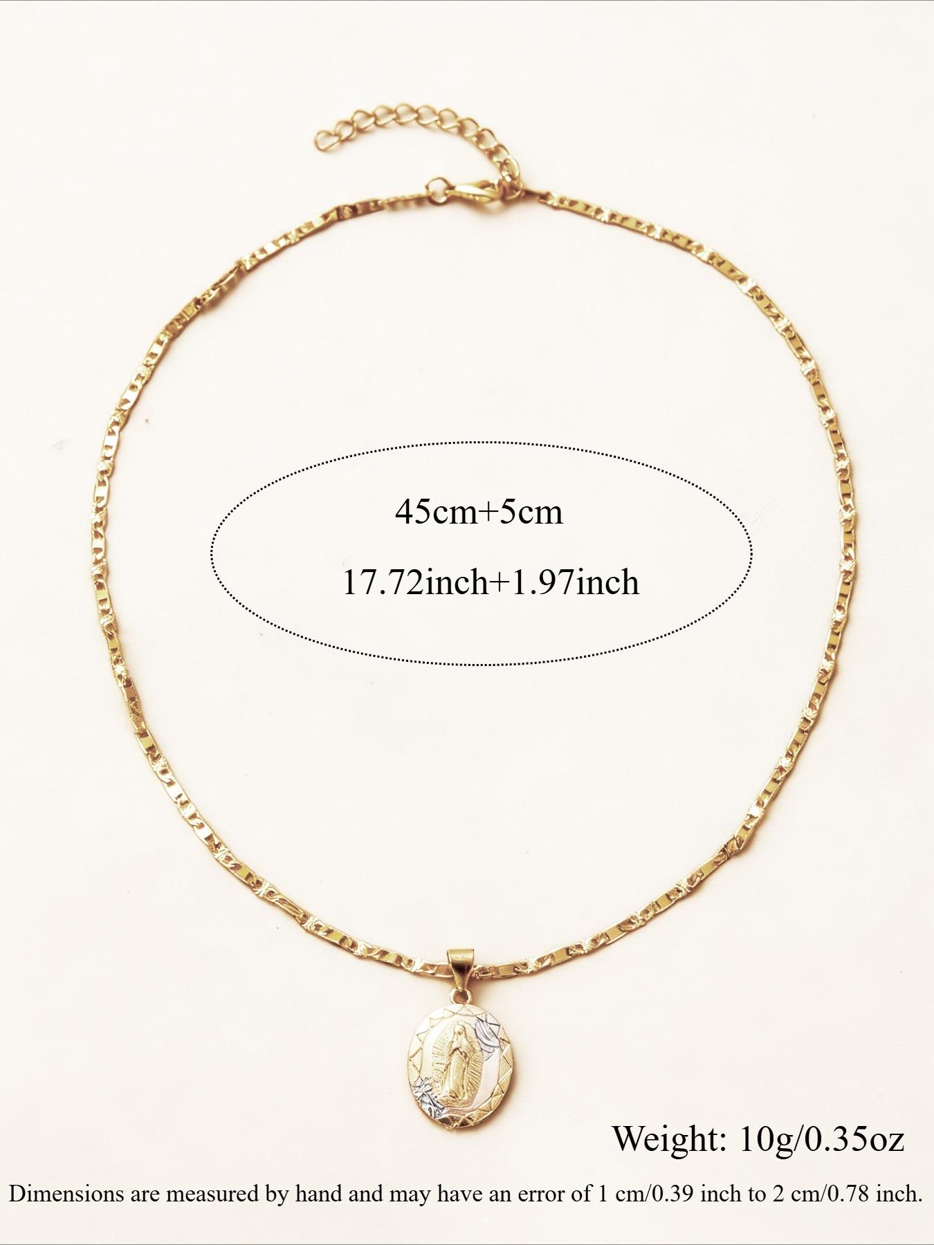 Vintage Three-Color Virgin Mary Pendant Cross Charm Necklace, Unisex Casual Creative Jewelry, Zinc Alloy Chain, Perfect for Daily Commute Parties Gifts