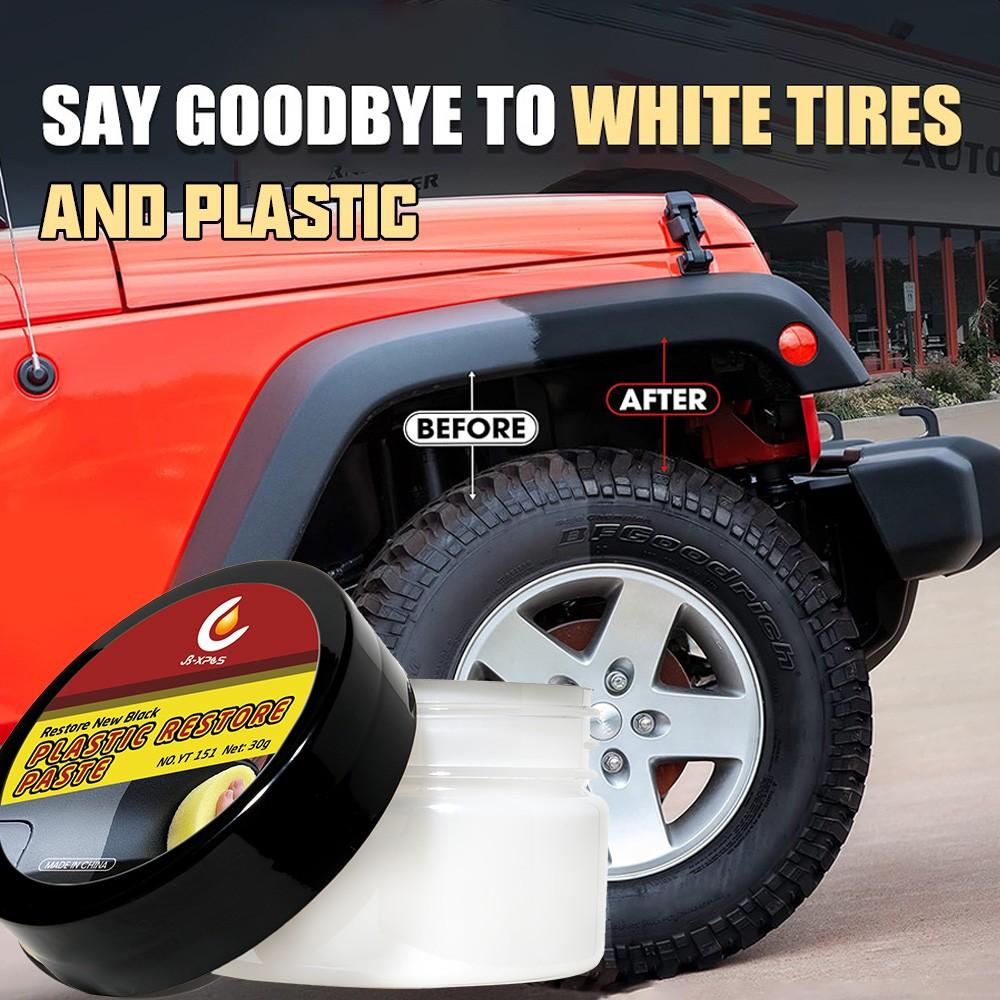 Car Plastic & Leather Restorer - Professional Ceramic Coating for Long-Lasting Protection, Restoration & Whitening - Enhances Black Gloss for Plastic Trim & Rubber Maintenance