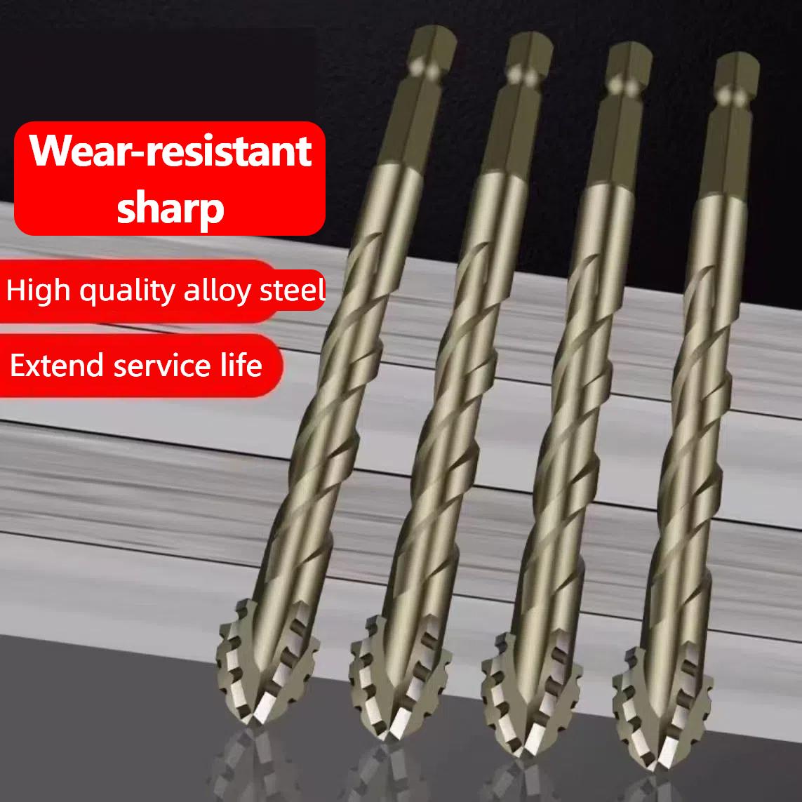 4-pack new upgraded version of four-sided sawtooth eccentric drill dry full tile ceramic glass marble concrete stainless steel-4 4-pack new upgraded version of four-sided sawtooth eccentric drill dry full tile ceramic glass marble concrete stainless steel-4