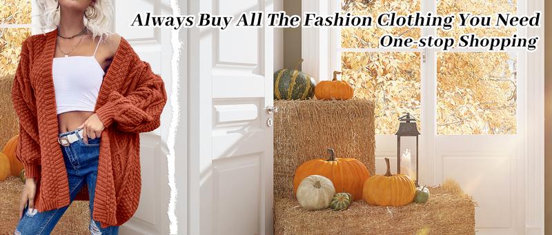 Danedvi Womens Oversized Cardigan Sweaters Open Front Cable Knit Lantern Long Sleeve Chunky Outwear Coats Soft Comfy Stretchy Casual Knitwear