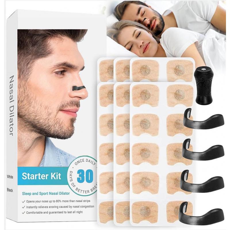 A Nose Clip Kit, 4 Nose Clips + 1 Extractor , Sports Breathing Set, Comfortable Non-powered Breathing Aid, Designed for a Snug Fit on the Nose, Suitable for Sports and Daily Use, Ideal for Outdoor Sports