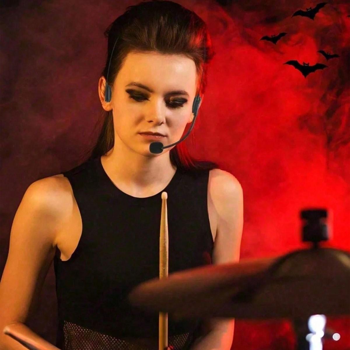 2/4/6PCS Rock Star Costume Accessories, Fake Microphone Headset, Halloween Party Props, Music Festival Gear, Gift for Friends & Family