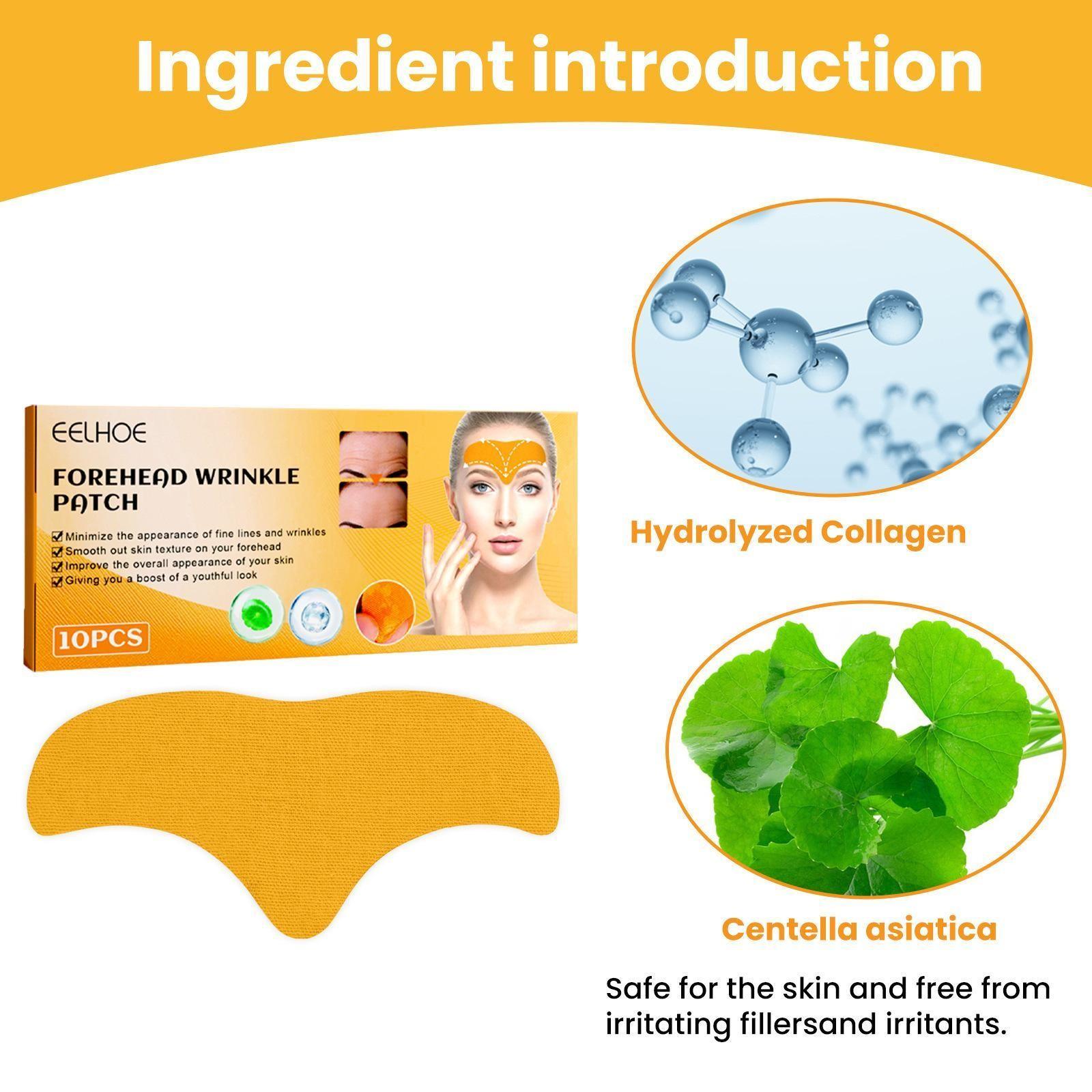 Forehead and Eye Wrinkle Relief Patches, Tightening Skin Solution, Youthful Appearance, Smooth and Firming Effect, Skincare