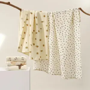 Newborn Wash Cloth Swaddling Wrap Cotton Baby Swaddle Blanket Muslin Bath Towel Soft Gauze Toddler Baby Sleep Blanket