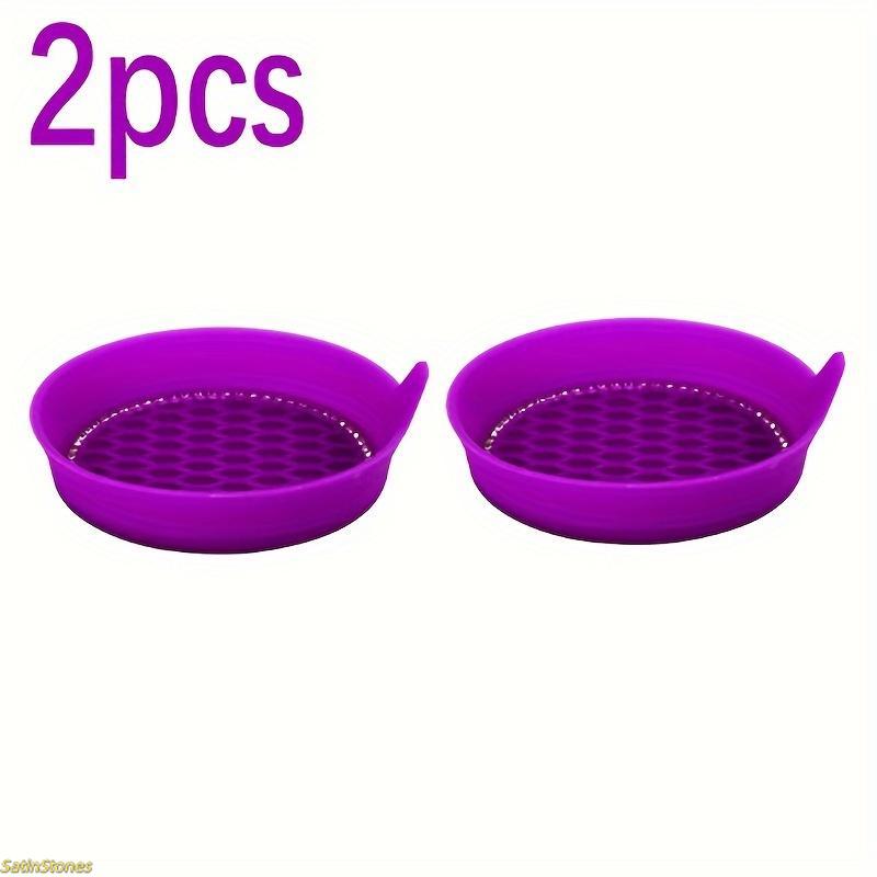 2 Pack Bling Rhinestone Car Cup Coasters, Non Slip Rubber Round Cup Mats, Stylish Auto Interior Decor Accessories for Universal Car Cup Holder Use