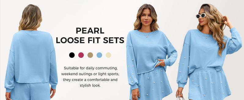 Fisoew Womens Casual 2 Piece Outfits Decor Pearl Long Sleeve Sweatshirt and Fall Loose Skort Mini Skirt Sets Womenswear Crewneck Clothes #Springtok #ValentinesDay Fisoew Womens Casual 2 Piece Outfits Decor Pearl Long Sleeve Sweatshirt and Fall Loose Skort Mini Skirt Sets Womenswear Crewneck Clothes #Springtok #ValentinesDay