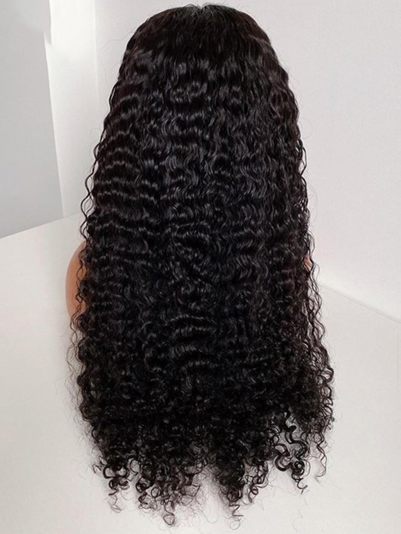 Soft Long 26 Inch 180 Density Twist Curl Deep 13x4 Front Lace Wig, No Glue Pre-Attached Heat Resistant Daily Wear Wig, Long Hair Wig, Glueless Synthetic Wig