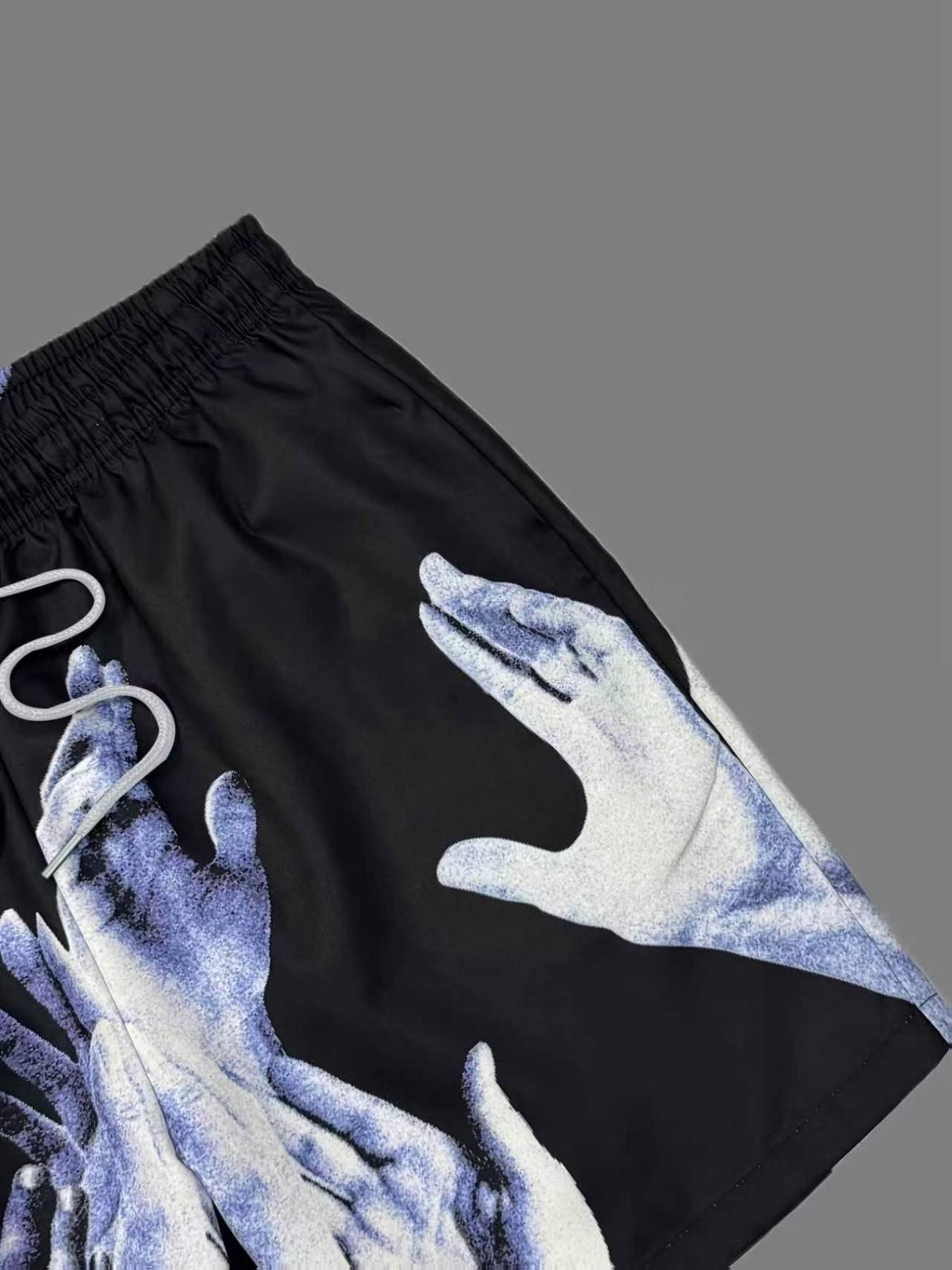 Men's shorts with adjustable waistband and print, perfect for vacations and dates