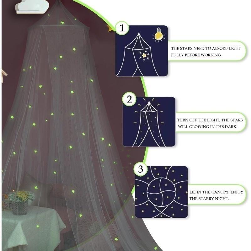 Mosquito Net, Mosquito Proof Net, Bed Netting, Dome Bed Canopy, Glow in the Dark Bed Canopy, Anti Mosquito Bed Canopy, Mosquito Net for Double Bed, Ceiling Mount Mosquito Net Canopy, Hanging Bed Netting, Full Coverage Bed Canopy, Breathable Mesh