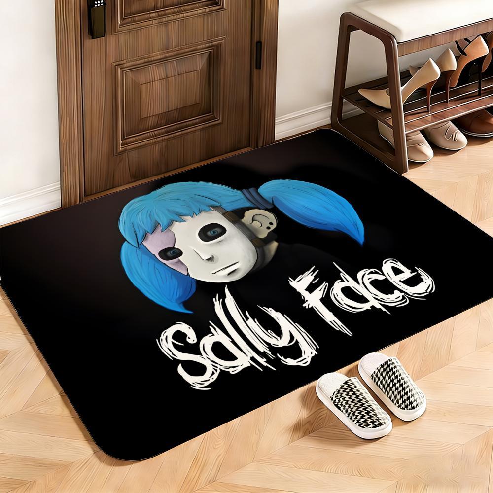 Horror Sally Face Floor Mat This soft flannel mat provides a cozy Soft flannel mat with quick water absorption, non-slip and durable. Easy to clean, ideal for bathroom and entryway use.