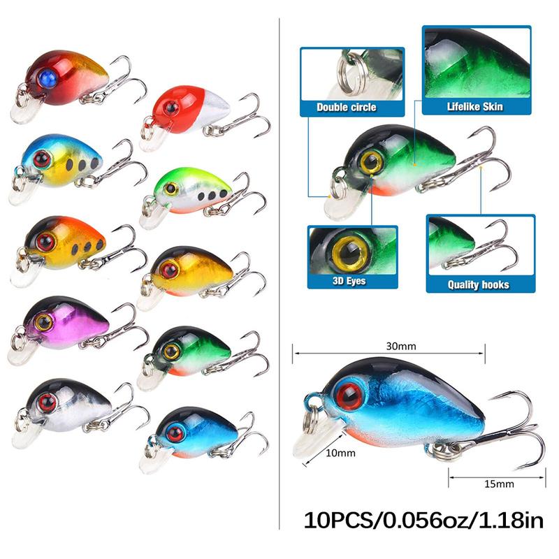 97PCS Fishing Lures Kit Mixed Including Minnow Popper Crank Baits with Hooks for Saltwater Freshwater Trout Bass Salmon Fishing