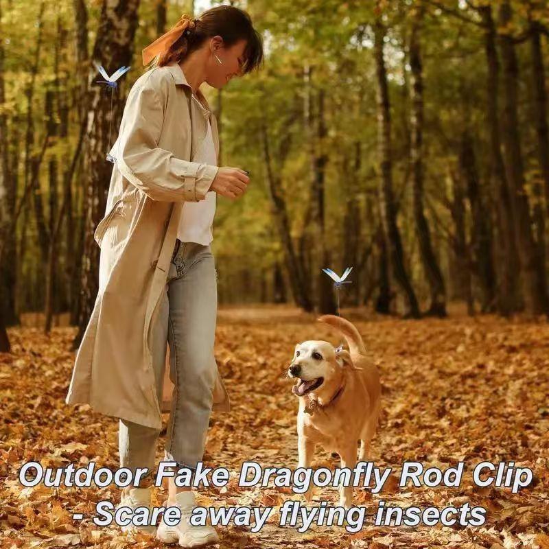 12 Pack Dragon Garden Clips 3D Dragonfly Decor Metal Garden Stakes for Outdoor