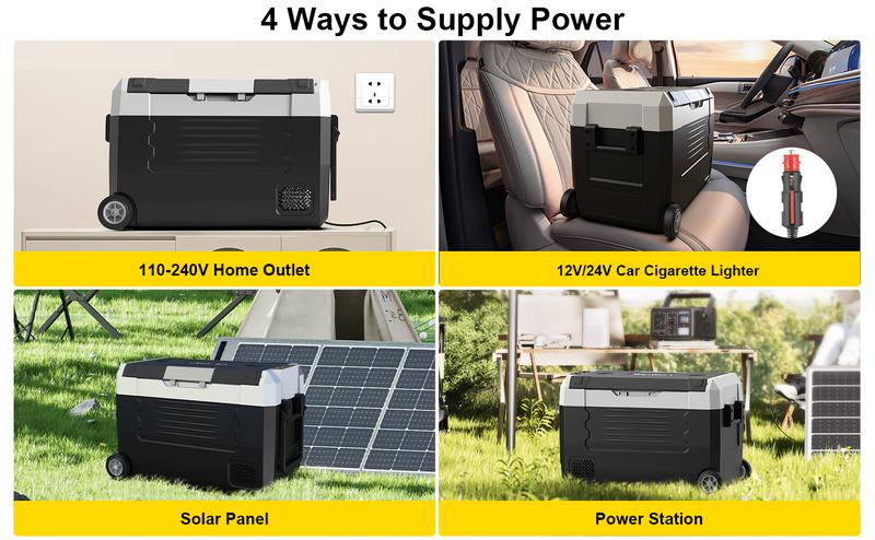 Car Refrigerator Compressor Fridge Portable Cooler RV 47 Quart a Volt 12 Freezer, Trip Freezer Camping Road Portable RV/SUV Cooler