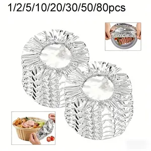 Kitchen Aluminum Foil Heat Insulation Cover, Heat-Resistant, Leak-Proof, Food Safety, Reusable, Keeps Food Fresh, No Electricity Required