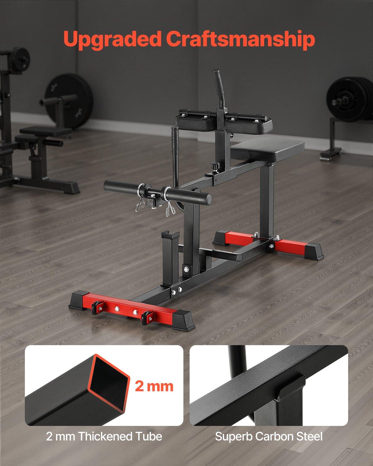VEVOR Seated Calf Machine, 440 LBS Capacity Calf Raise Machine, Seated Calf Raise Leg Exercise Home Gym, Calf Workout Training Equipment, Lower Body Specialty Machine, Fit 1/2 inch Weight Plates