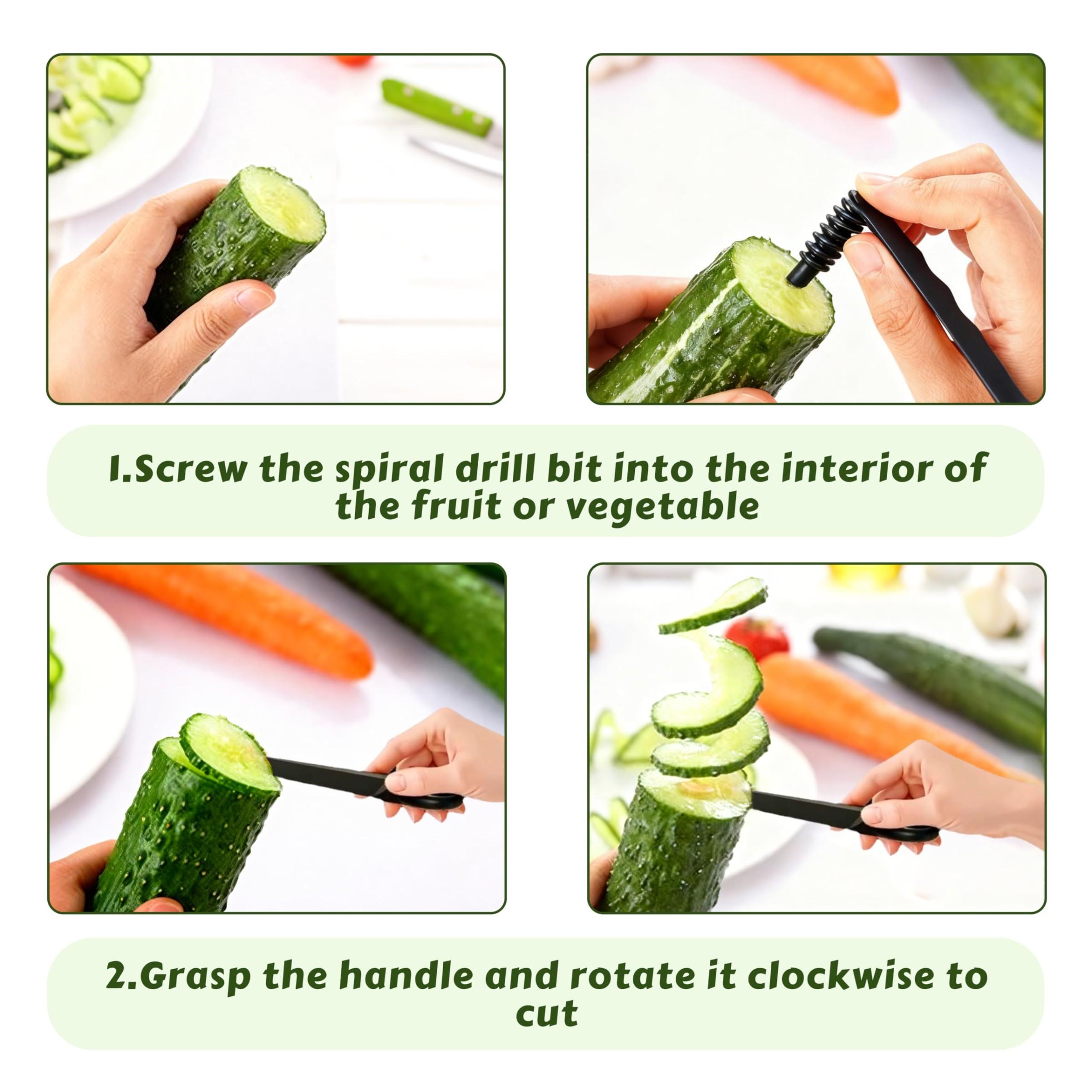 Multi-Functional Spiral Slicer & V-Shaped Carving Tool Set, Fruit Shape Cutter, Kitchen Accessories for Vegetables, Restaurant Tools
