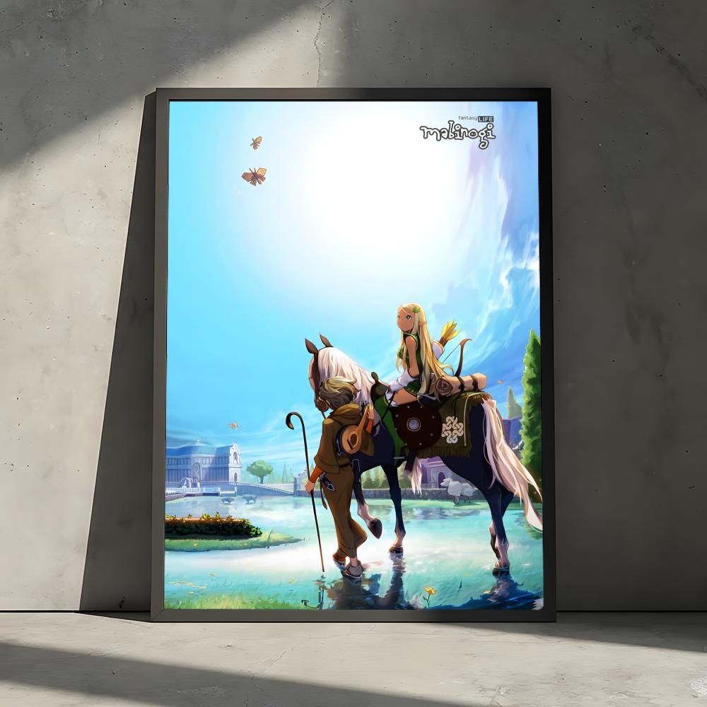 Classic M-Mabinogi Painting Calligraphy Gallery-Quality Canvas Wall Art Poster | Waterproof & Fade-Resistant | Minimalist Unframed Design | Living Room, Bedroom & Office Decor | Multiple Sizes | Holiday gifts