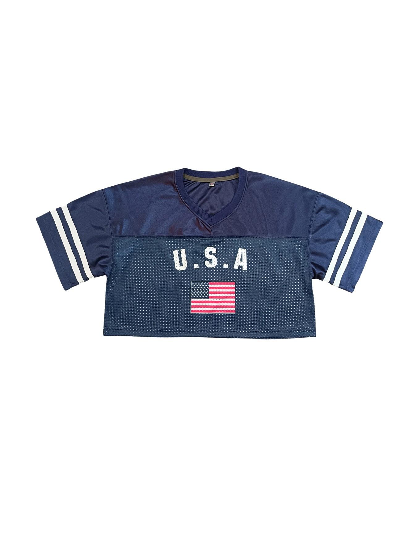 Women's Germany/Brazil/USA/Argentina/France/South Korea/South Africa/Netherlands/Mexico/Portugal/Japan/Uruguay/Spain/Italy/England Soccer Jersey | 2026 World Cup Country Crop Top | Football Fan Game Day Shirt