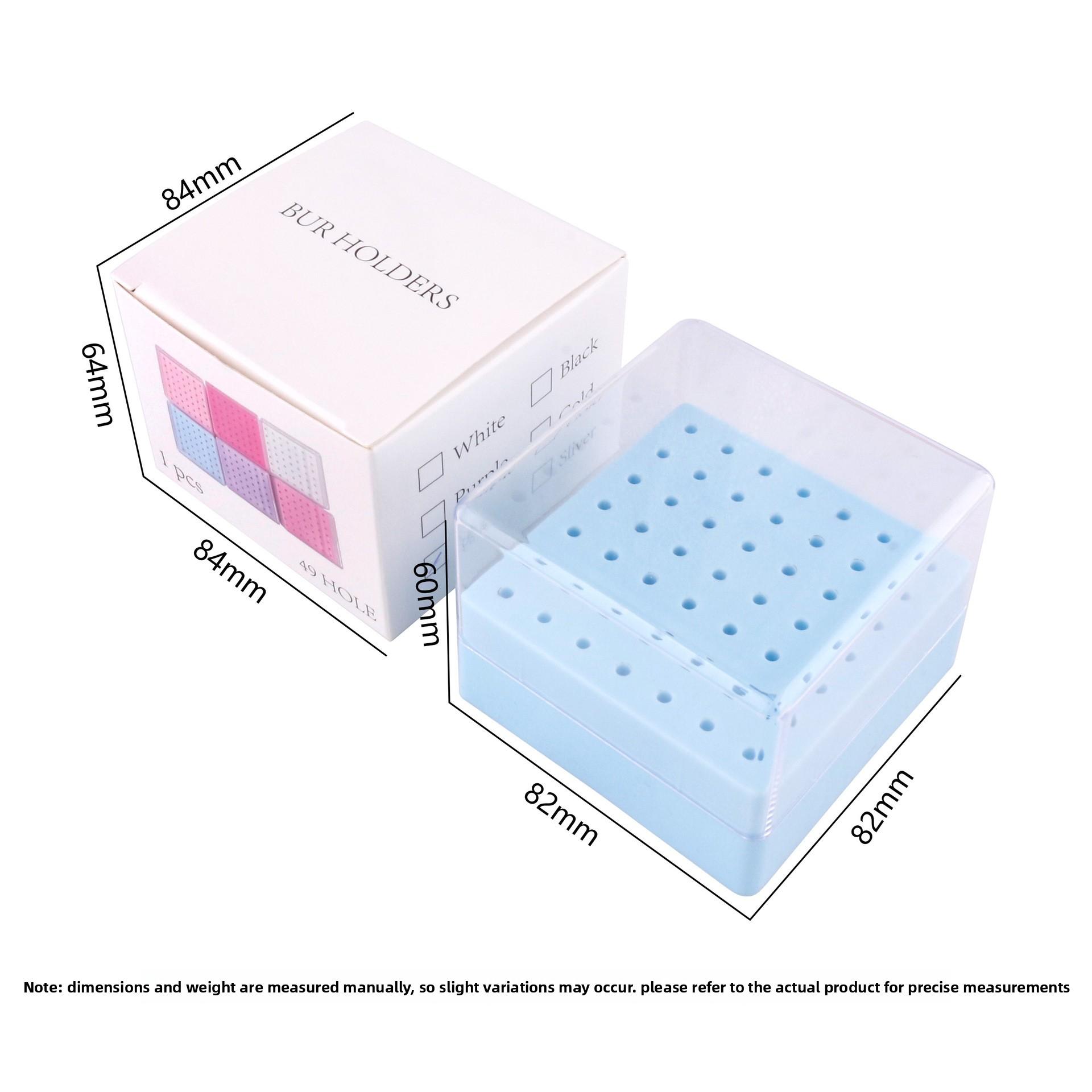 New Nail Polish Sanding Heads 49-Piece Box Display Stand Cleaning Dustproof Nail Art Display Box Storage Box Tool Organizer