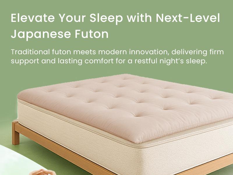 ZONLI Classic Floor Futon Mattress 100% Cotton Foldable Tatami Mat Roll Up Lounger Bed for Adult Kid Family Girl Woman Gift Best Christmas Gift Deep Sleep, Foldable Sleeping Pad, Portable Dormitory Mat,family party