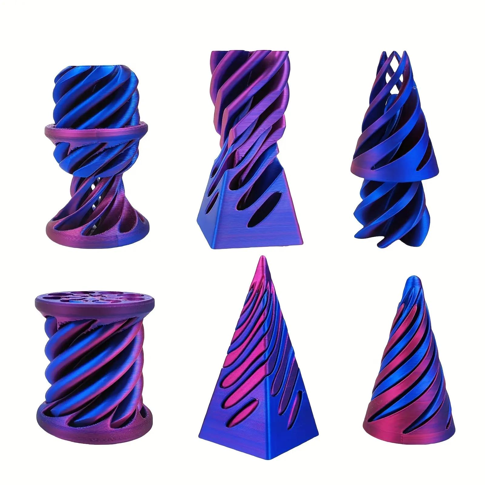 3-Piece Set 3D Printed Impossible Pyramid Sculpture, Anxious Cone Toy, Magic Impossibility Desktop Decor, Anxiety Relief Toy, Stress Relief Sculptures