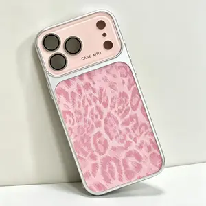 Leopard Print Phone Case For iphone 17/16/15/14 Pro Max Pro AIR with Full Lens Coverage, Stylish PU Leather Texture, Built-in Lens Protector for 360° All-Round Protection of Your Phone and Camera, Shockproof, Drop-Resistant and Durable