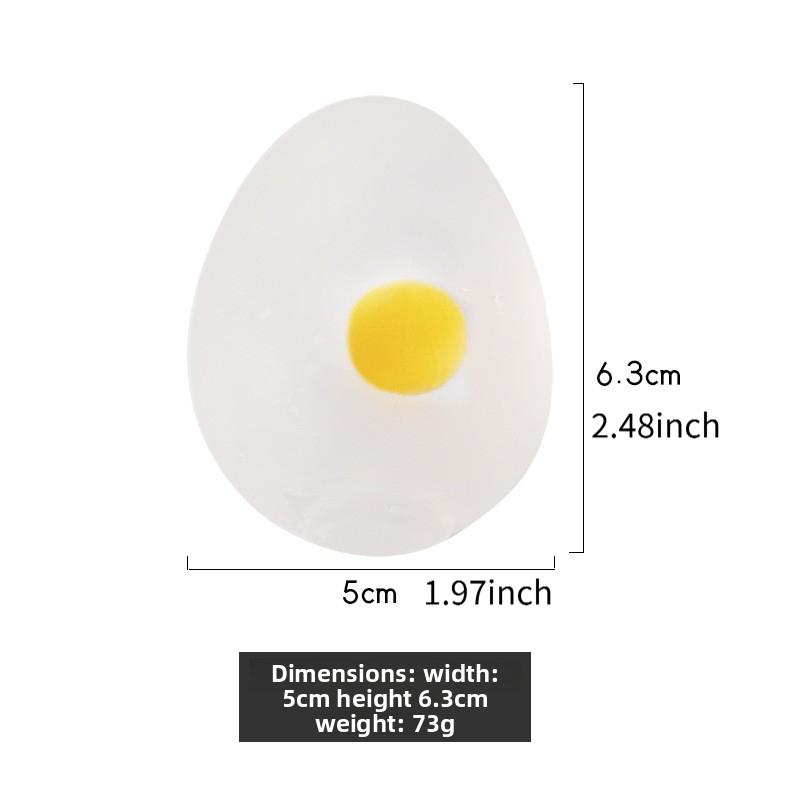 Transparent Simulated Egg Squishy, Unbreakable Single Yolk Stress Relief Egg, Water Squeeze Fidget Vent Toy
