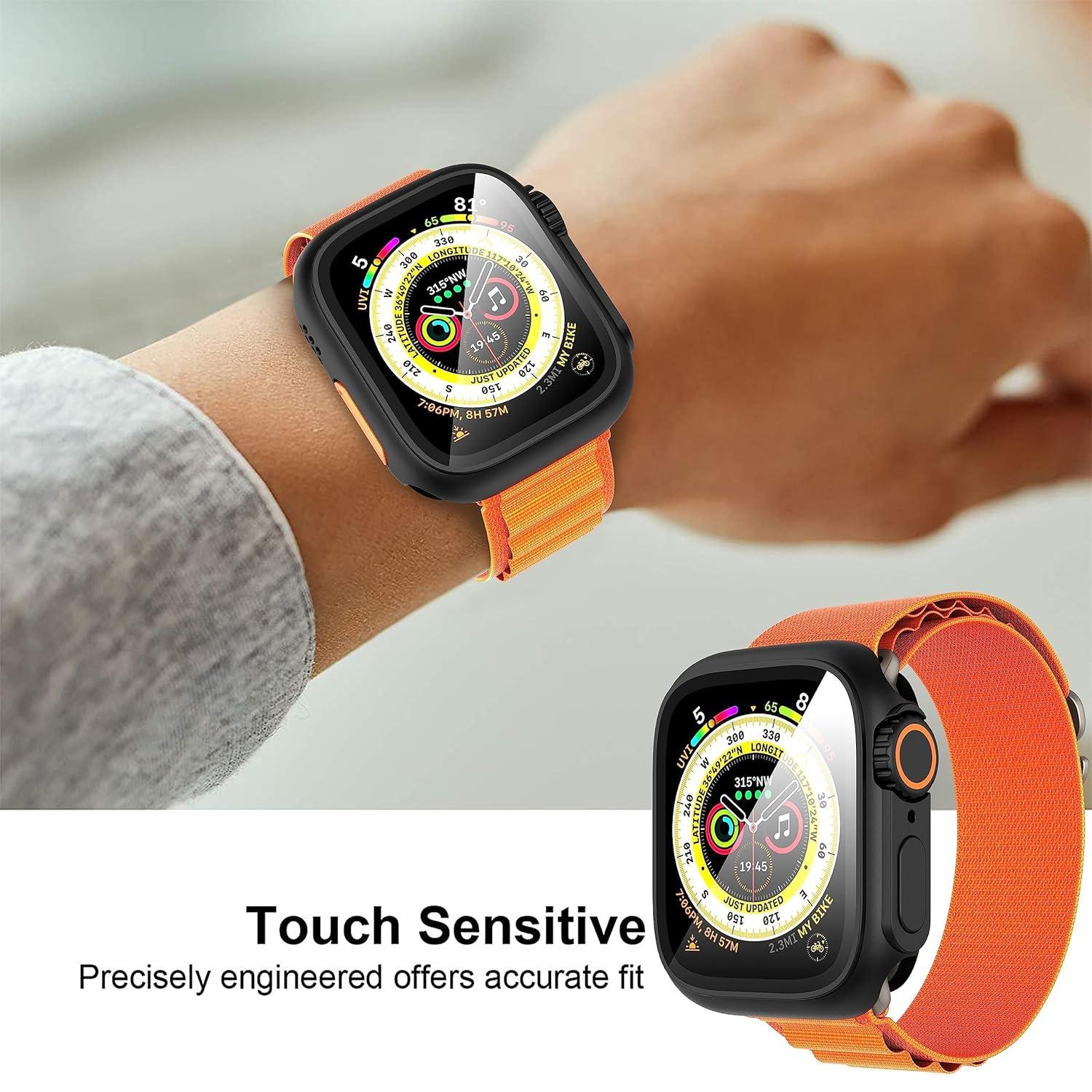 Watch Protective Case, Watch Case with Screen Protector, Watch Protector Compatible with Apple Watch 40mm to 49mm, Smart Watch Accessories, Wearable