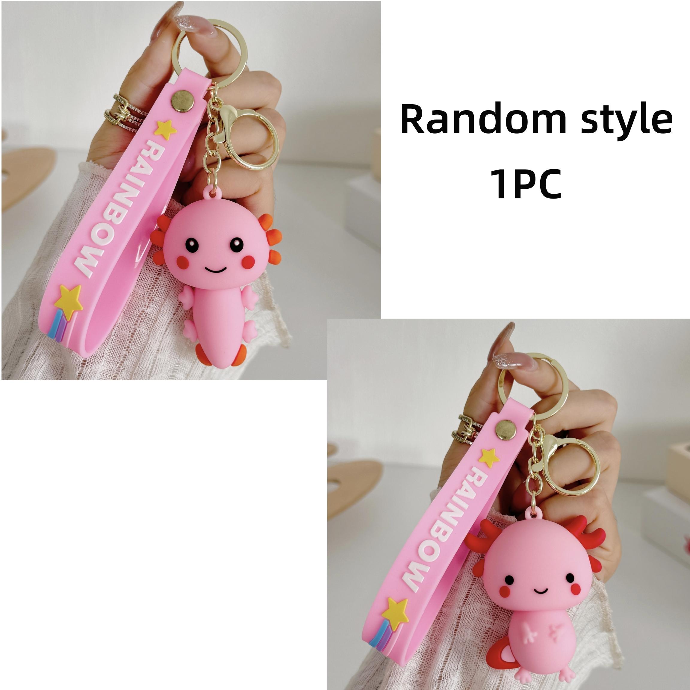Cute Cartoon Dragon Keychain Pendant, Adorable Bag Charm, Couple Axolotl Figure, Perfect Gift for Lovers, Unique Accessory