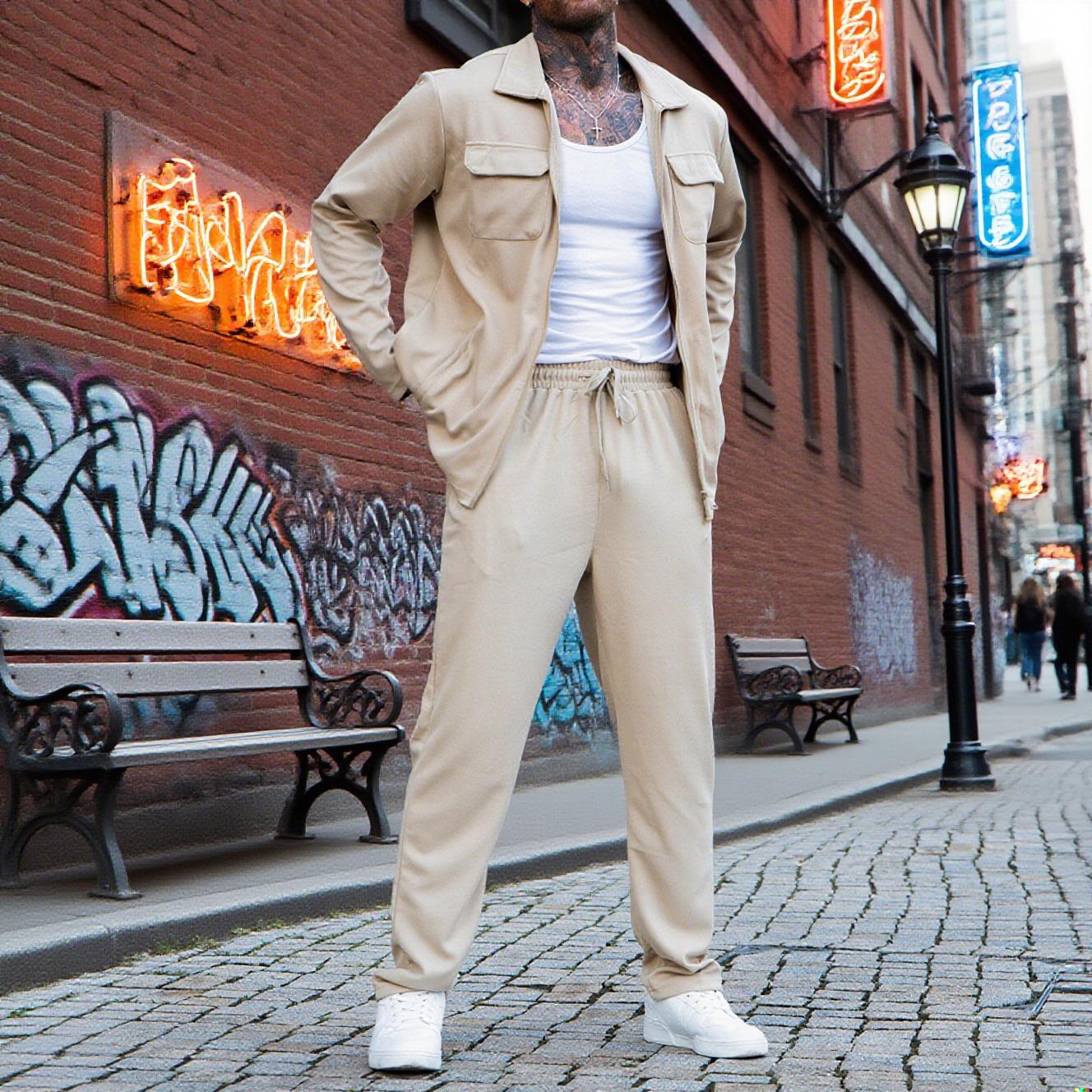 GINGTTO Men's Long Sleeve Sets 2 Piece Casual Stylish Outfits Relaxed Fit Full Zip Tracksuits Jogging Suit Sets GINGTTO Men's Long Sleeve Sets 2 Piece Casual Stylish Outfits Relaxed Fit Full Zip Tracksuits Jogging Suit Sets