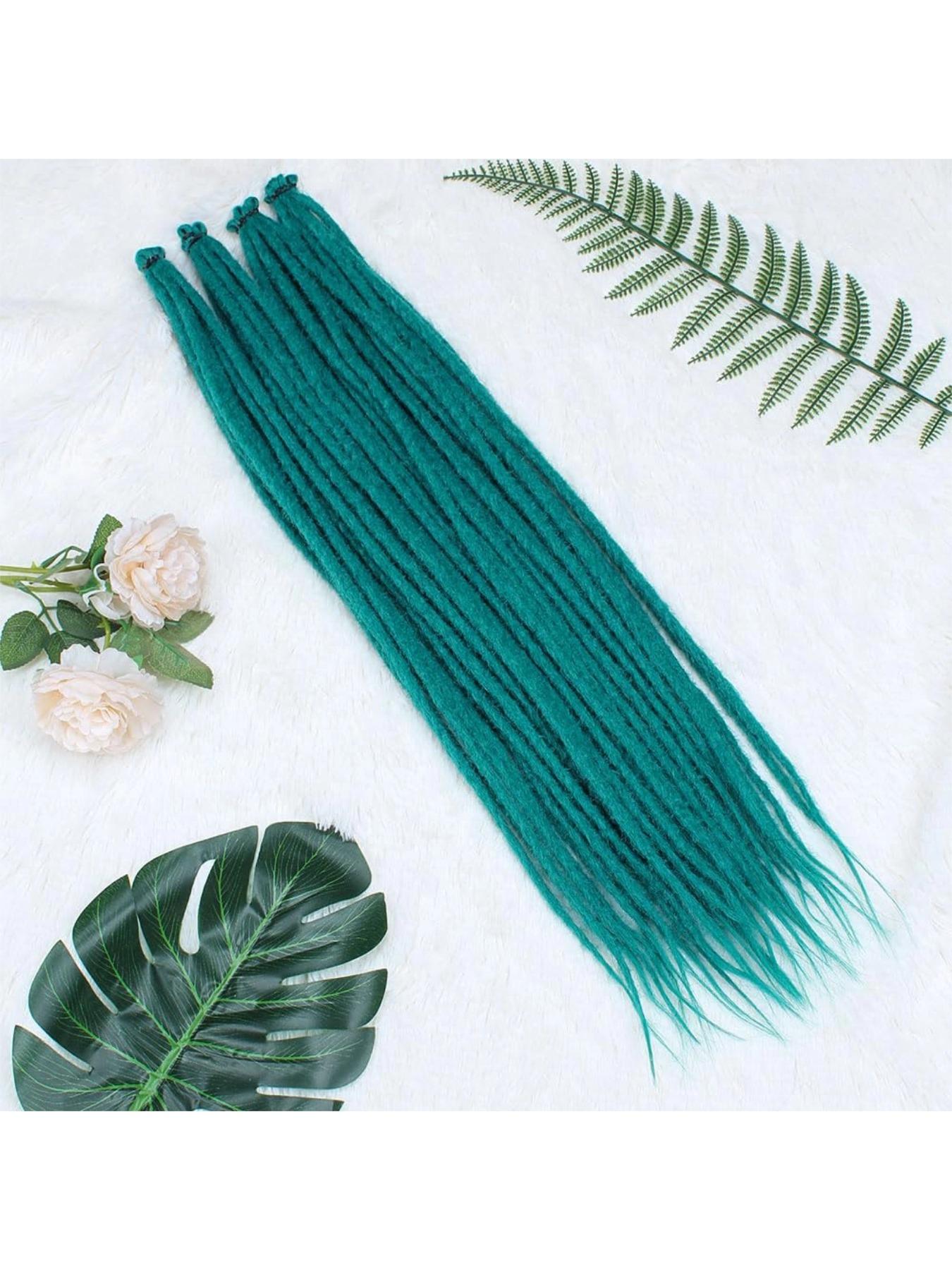 40 pcs Violet Red Dreadlock Extensions, 22" Synthetic Braiding Hair Crochet Dreads Extensions 100% Handmade Single Ended Dreads Thin 0.6cm Width Reggae Style Dreadlock for People